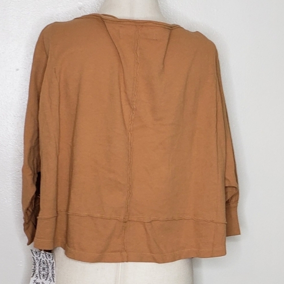 Free People Top Golden Honey V Neckline We the Free Comfy Blouse Bohemian - Picture 11 of 16